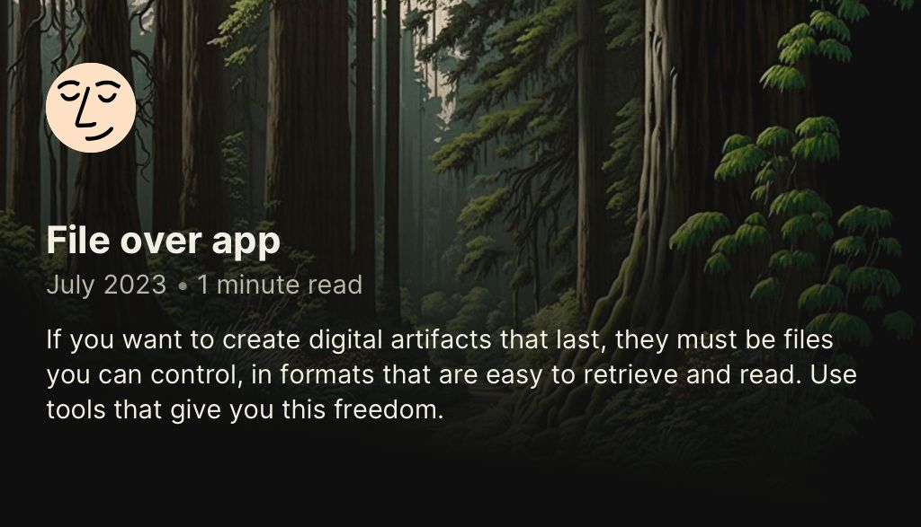 File over app